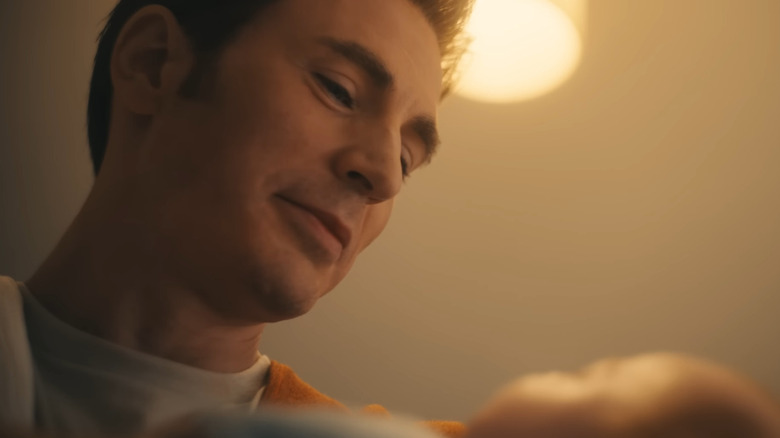 Steve Rogers smiling at his baby in Avengers: Doomsday