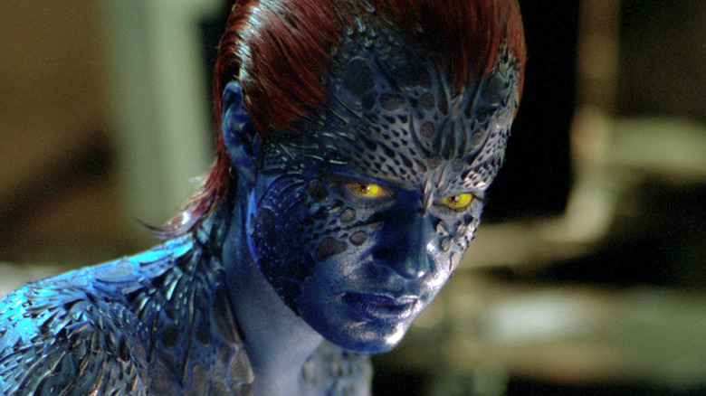 Close-up of Mystique in X-Men (2000)