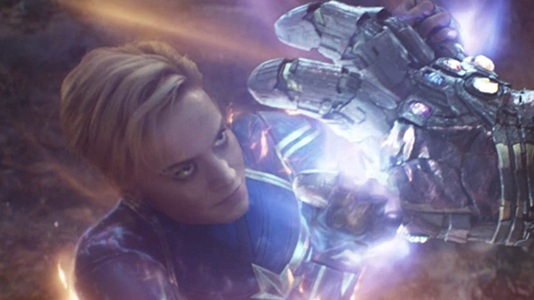 Avengers Endgame Captain Marvel and Thanos