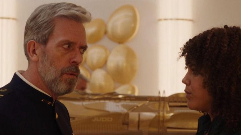 Hugh Laurie and Lenora Crichlow in Avenue 5