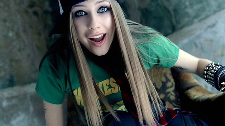 Avril Lavigne in the Sk8er Boi Video