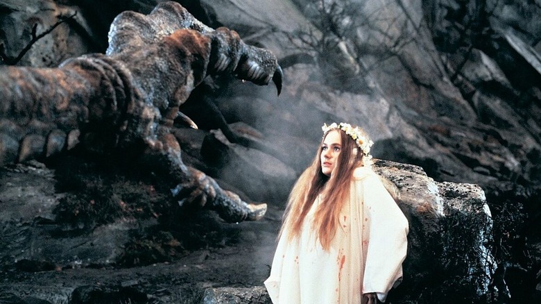 Dragon attacks woman