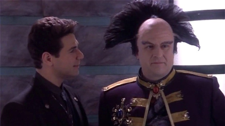 Mr. Morden braces the Centauri ambassador