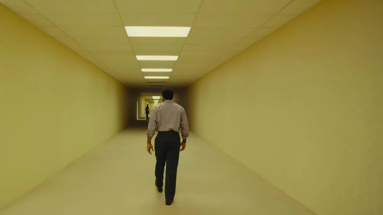 Clark walking to a shadow in Backrooms