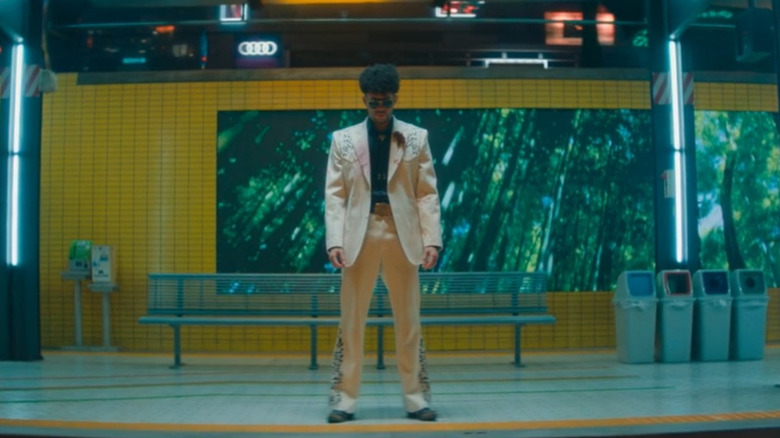 The Wolf (Bad Bunny) standing tall in Bullet Train