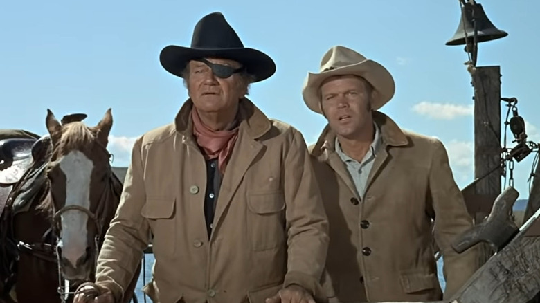 Rooster and La Boeuf in True Grit