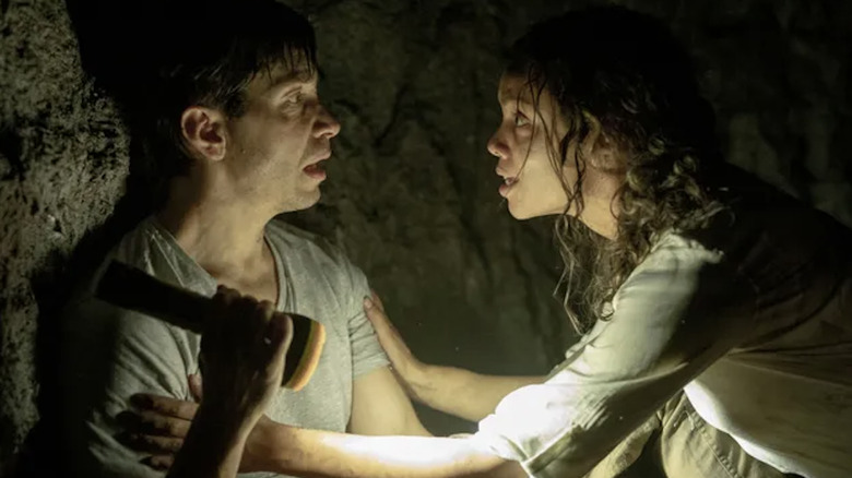 Justin Long and Georgina Campbell in Barbarian