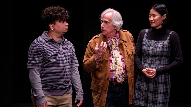 Henry Winkler and some students