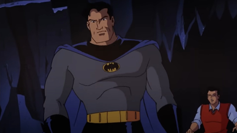 Batman monologuing in Batcave