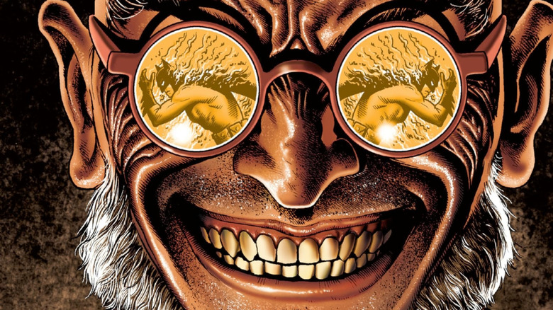 Hugo Strange smiles in Batman: Arkham, Hugo Strange