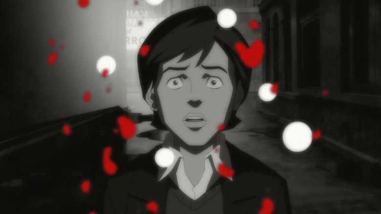 Batman:The Dark Knight Returns animated, Bruce Wayne looking shocked