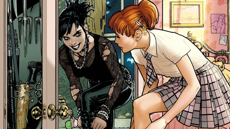 National Comics: Rose and Thorn cover, Rose looking in mirror and Thorn staring back