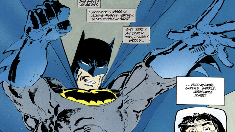 Batman descends in The Dark Knight Returns