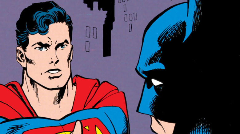 Superman talks to Batman