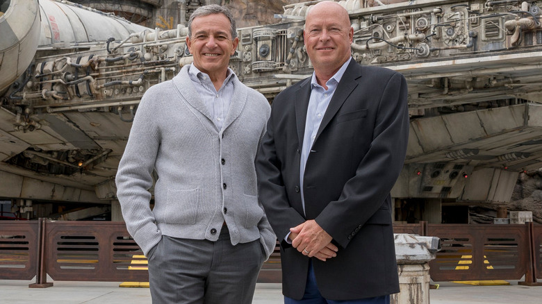 Bob Iger and Bob Chapek at Disneyland