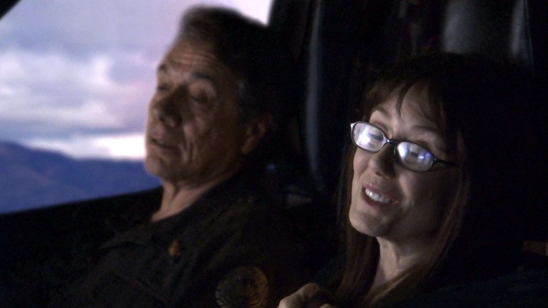 Battlestar Galactica Daybreak - Bill Adama and Laura Roslin flying in Raptor together