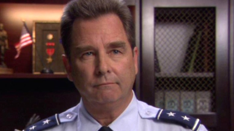 Hank Landry during one of the Stargate Command meetings in Stargate SG-1
