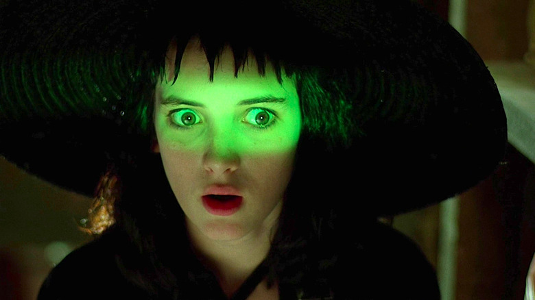 Lydia Deetz looks surprised