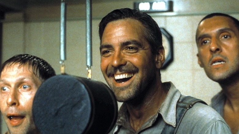 Delmar Everett and Pete recording Man of Constant Sorrow in O Brother Where Art Thou