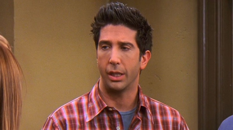 David Shuimer in the role of Ross Gilar appears confused in friends