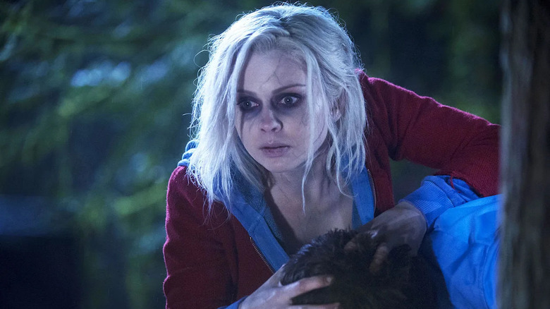 Rose McIver as Liv about to eat someone's brains in iZombie
