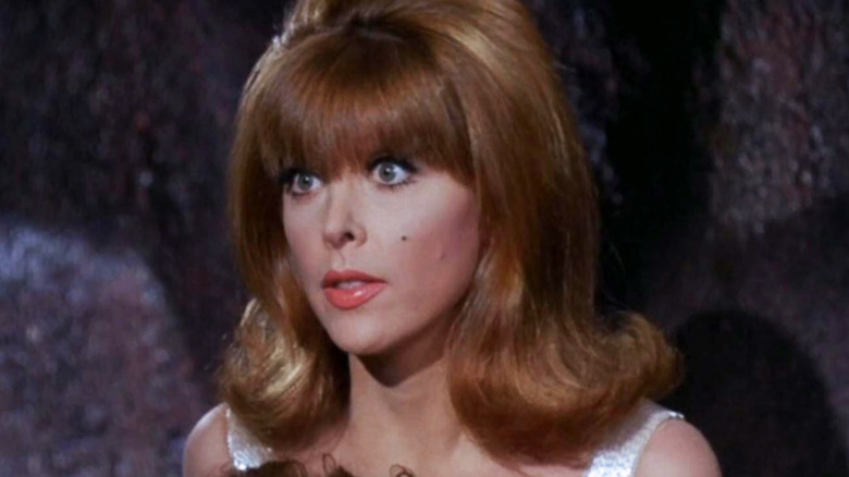 Tina Louise's Ginger Grant is seen in closeup in Gilligan's Island
