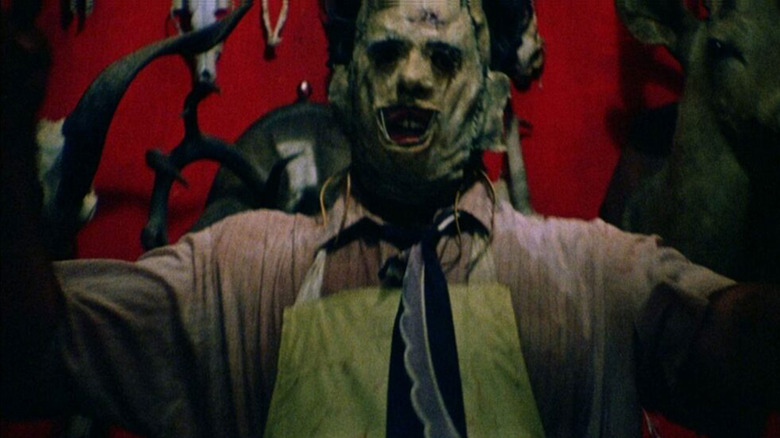Leatherface in his workshop in The Texas Chain Saw Massacre
