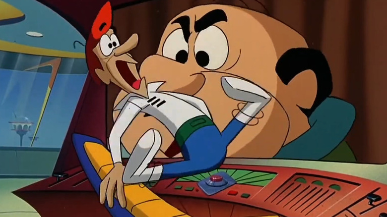 George Jetson being violently awoken by Mr. Spacely in Jetsons: The Movie