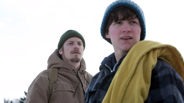 Elliott behind his son Bradley in Edge of Winter