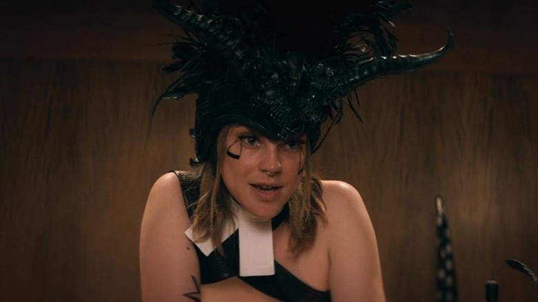 Fiona Dourif as Rat Woman with her headdress on in The Stand (2020)