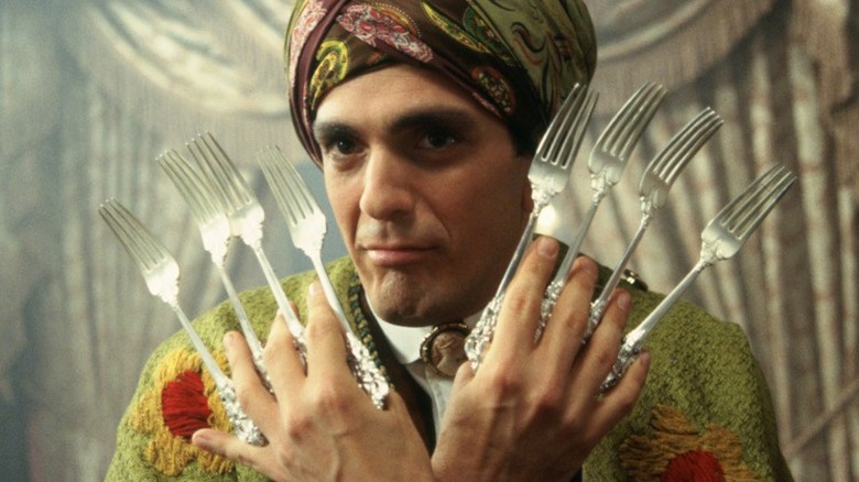 Blue Raja with forks