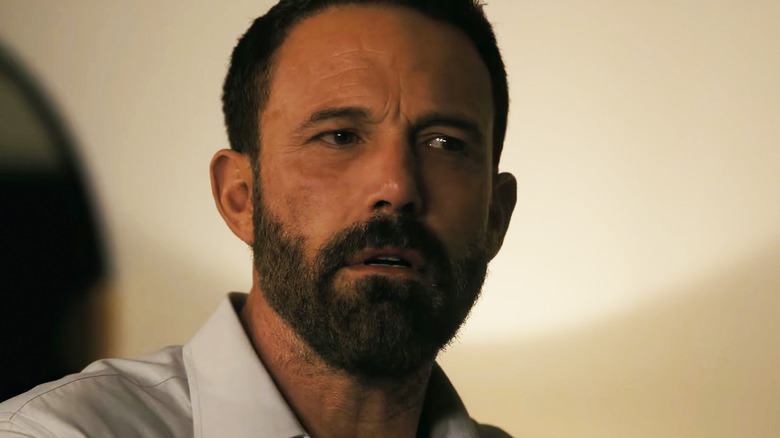 Ben Affleck's Mark Kimball is seen in closeup in Animals
