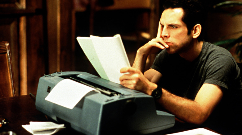 Jerry Stahl at his typwriter in Permanent Midnight