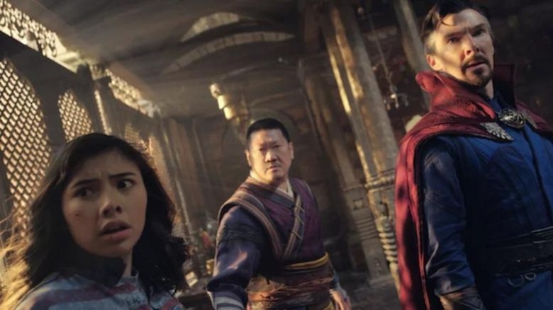America Chavez, Wong and Doctor Strange in Doctor Strange in the Multiverse of Madness trailer