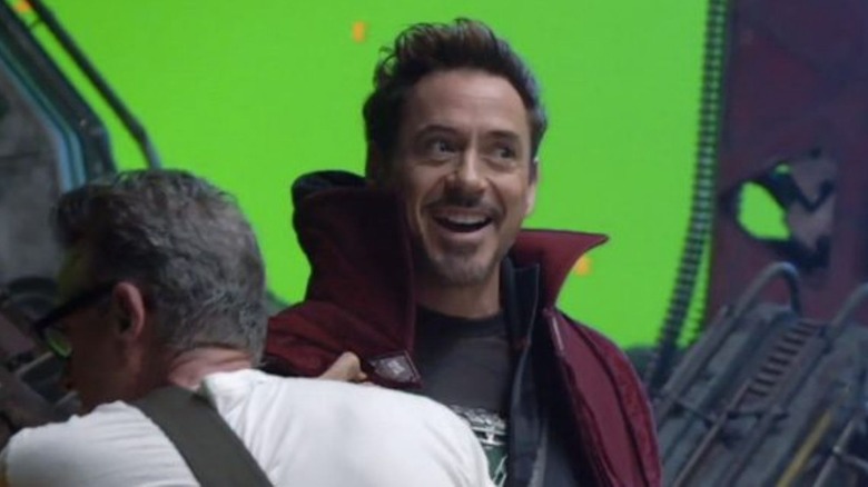 Robert Downey Jr. wears the Cloak of Levitation in Avengers: Infinity War