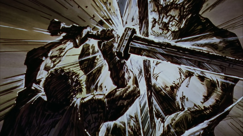 A sword battle in Berserk