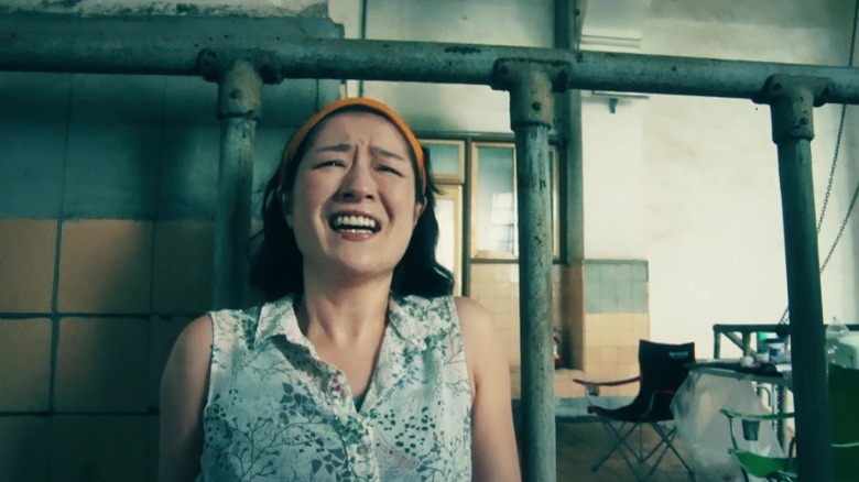 Woman screaming in One Cut of the Dead