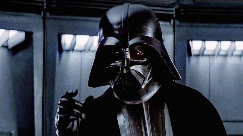 Star Wars (1977) - Darth Vader holding out his hand to strangle with the Force