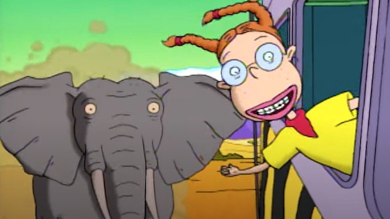 Eliza Thornberry with elephant