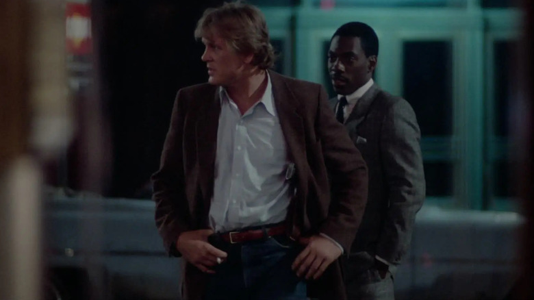 Nick Nolte as Jack and Eddie Murphy as Reggie kick off an uneasy partnership in 48 Hrs.
