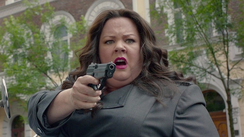 Melissa McCarthy's Susan proves better with a gun than her peers expect in Spy