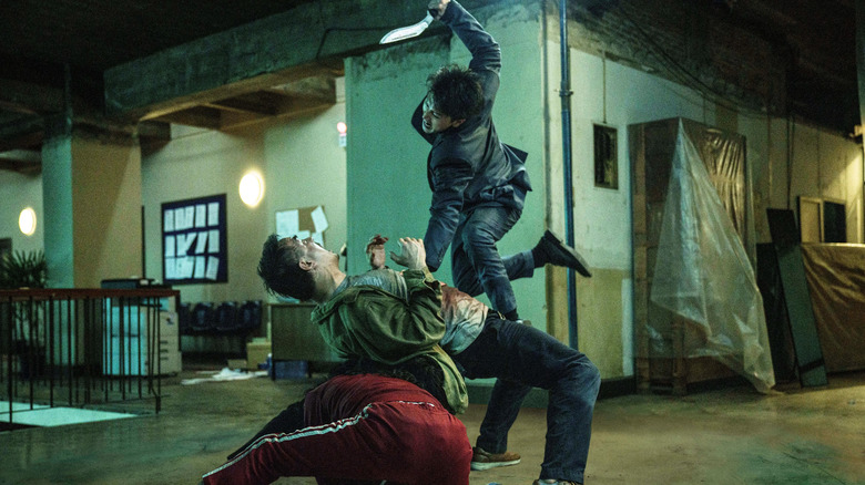 Three men fighting in The Furious