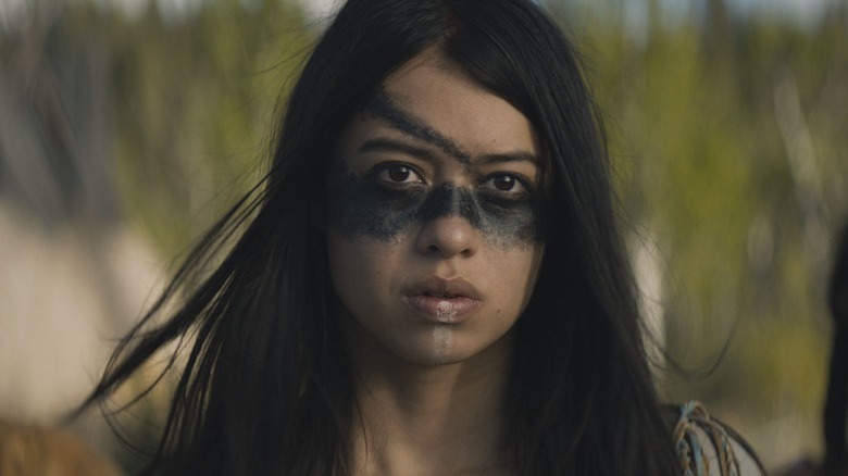 Midthunder wearing war paint