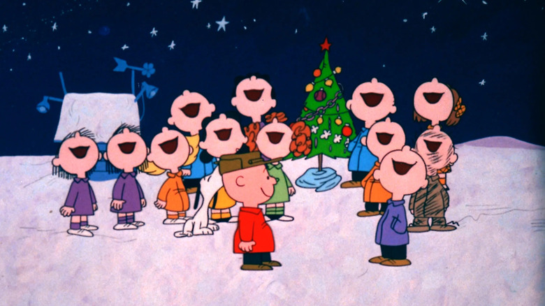 A Charlie Brown Christmas' cast singing carols