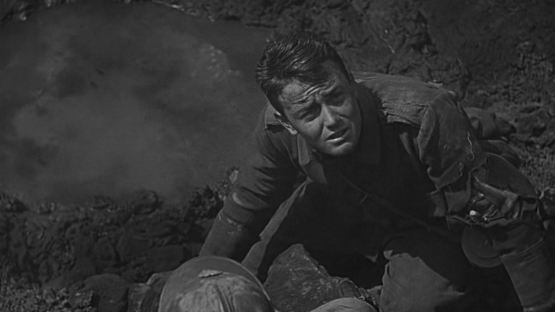 Lew Ayres as Paul Bäumer looking desperate in All Quiet on the Western Front