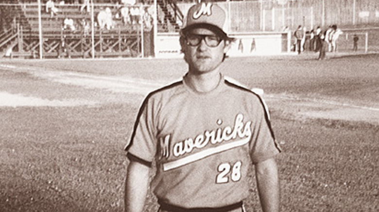Archival footage of Kurt Russell in a Portland Mavericks uniform in The Battered Bastards of Baseball