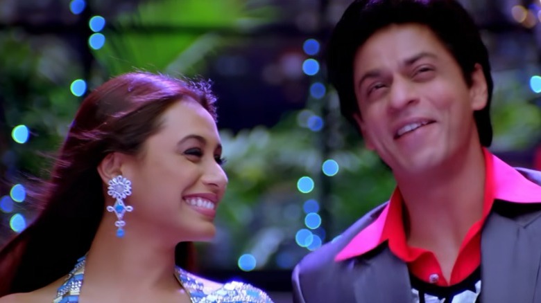 Shah Rukh Khan as O.K. smiling in Om Shanti Om