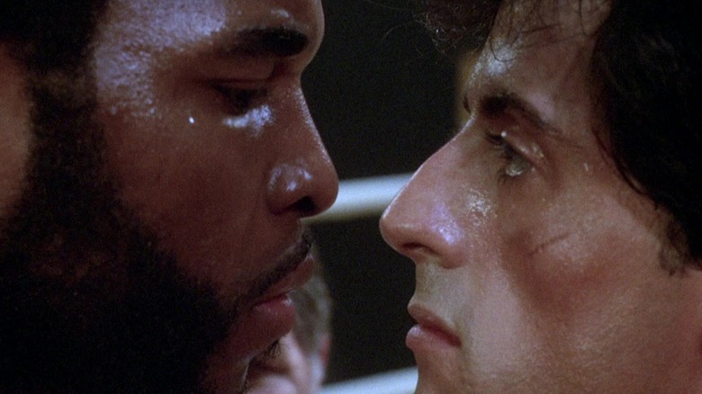Mr. T as Clubber Lane and Sylvester Stallone's Rocky in Rocky III