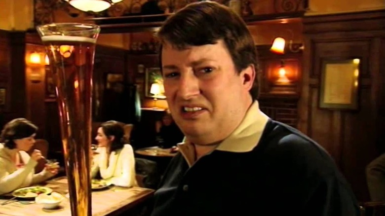 David Mitchell as Mark looking grossed out in Peep Show