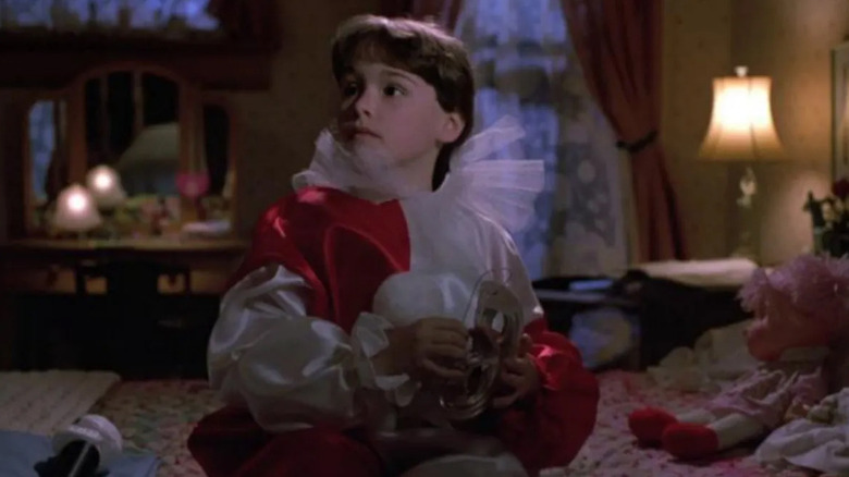 Jamie Lloyd in clown costume in Halloween 4
